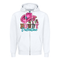 White valentines day cowgirl hat and howdy Zipper Hoodie - AdoDesignShop