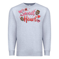 Heather Grey sweet heart Premium Sweatshirt - MaliasSmallBusiness