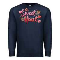 Navy sweet heart Premium Sweatshirt - MaliasSmallBusiness