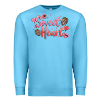 Ocean Blue sweet heart Premium Sweatshirt - MaliasSmallBusiness