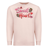 Pale Pink sweet heart Premium Sweatshirt - MaliasSmallBusiness