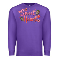 Purple sweet heart Premium Sweatshirt - MaliasSmallBusiness