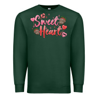 Sports Green sweet heart Premium Sweatshirt - MaliasSmallBusiness