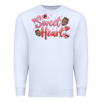 White sweet heart Premium Sweatshirt - MaliasSmallBusiness