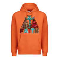 Carrot cross and christmas trees Premium Hoodie - AdoDesignShop