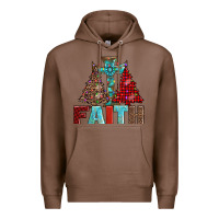 Chestnut cross and christmas trees Premium Hoodie - AdoDesignShop