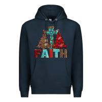 Navy cross and christmas trees Premium Hoodie - AdoDesignShop