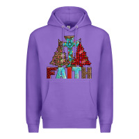 Purple cross and christmas trees Premium Hoodie - AdoDesignShop