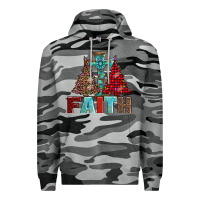 Slate Camo cross and christmas trees Premium Hoodie - AdoDesignShop