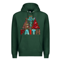 Sports Green cross and christmas trees Premium Hoodie - AdoDesignShop