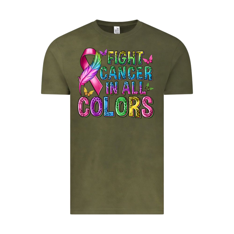 Fight Cancer In All Colors Vintage Tee by texasbilliewilder | Teevron