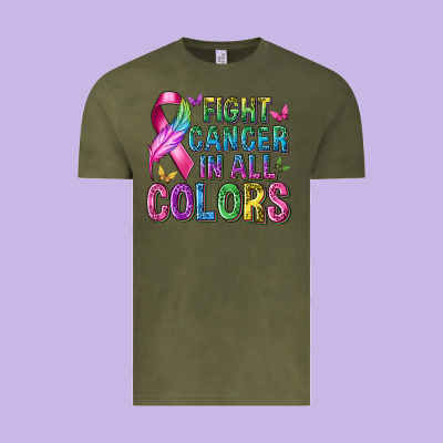 Fight Cancer In All Colors Vintage Tee Designed By Texasbilliewilder