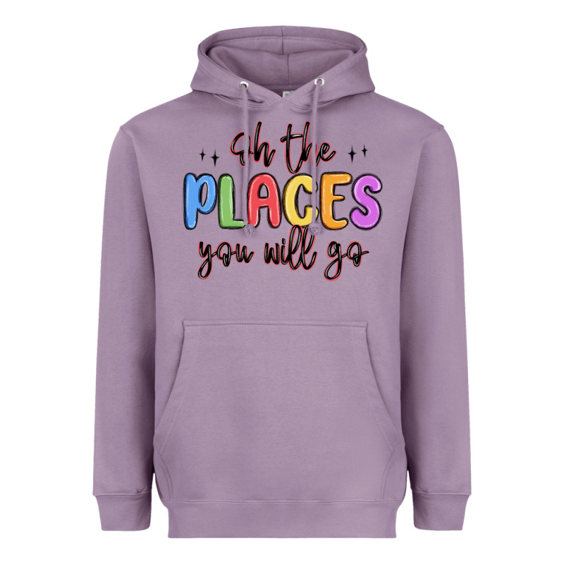 Oh The Places You Will Go Heavyweight Hoodie by MaliasSmallBusiness | Teevron