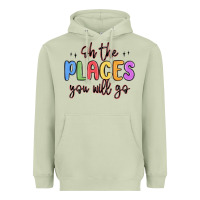 Matcha oh the places you will go Heavyweight Hoodie - MaliasSmallBusiness