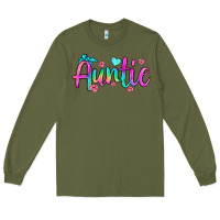 Army Green auntie Long Sleeve Tee - JahusDesignShop
