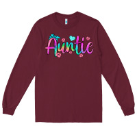 Burgundy auntie Long Sleeve Tee - JahusDesignShop