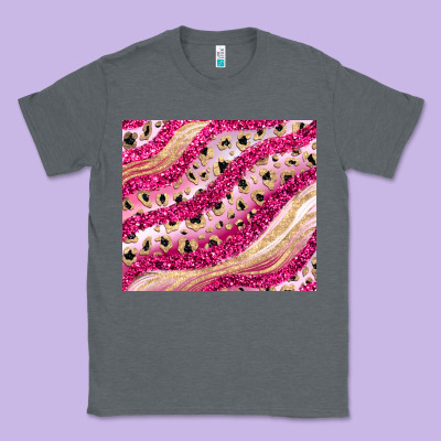 Pink Glitter Classic Tee Designed By Jahusdesignshop