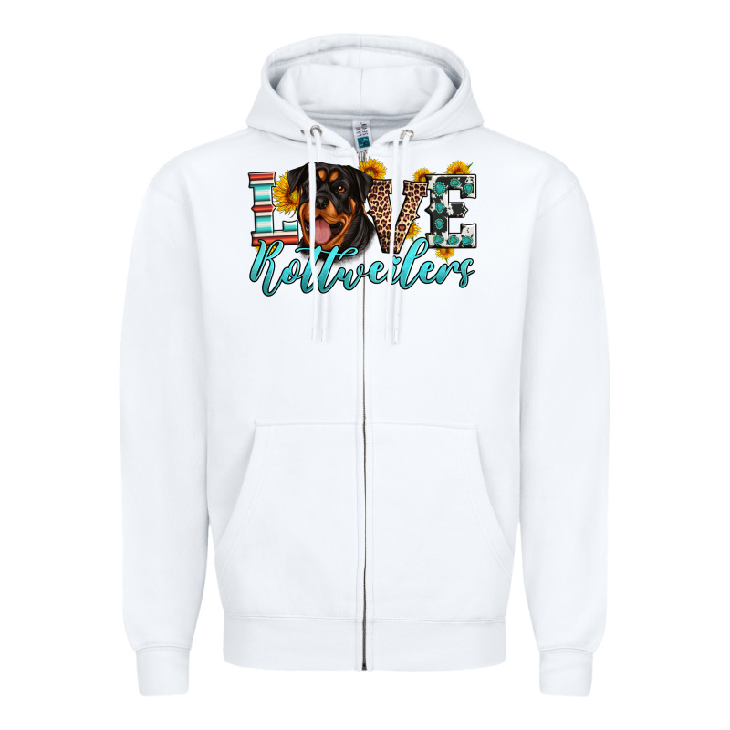 Love Rottweilers Zipper Hoodie by Artiststas | Teevron
