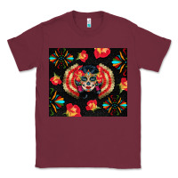 Burgundy sugar skull tumbler Classic Tee - BundleAndBundleShop