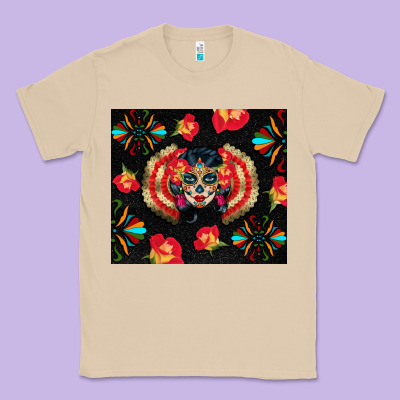 Sugar Skull Tumbler Classic Tee Designed By Bundleandbundleshop