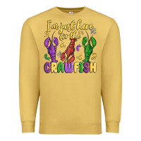 Antique Gold i'm just here for the crawfish Premium Sweatshirt - MaliasSmallBusiness