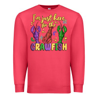 Cardinal i'm just here for the crawfish Premium Sweatshirt - MaliasSmallBusiness