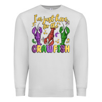 Dove Grey i'm just here for the crawfish Premium Sweatshirt - MaliasSmallBusiness