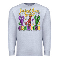 Heather Grey i'm just here for the crawfish Premium Sweatshirt - MaliasSmallBusiness