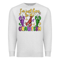 Oatmeal Heather i'm just here for the crawfish Premium Sweatshirt - MaliasSmallBusiness