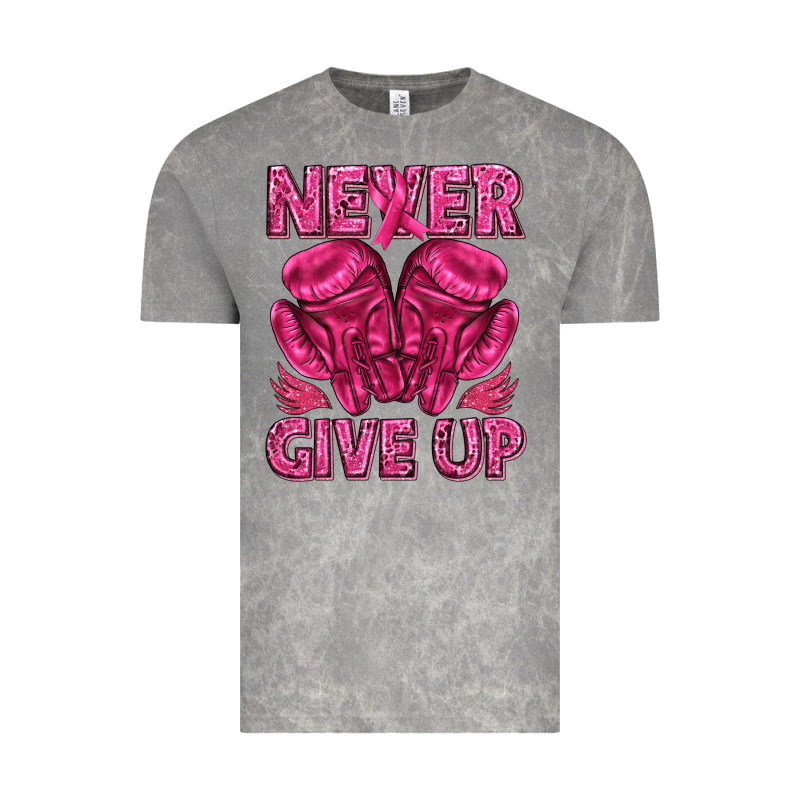 Never Give Up Cancer Vintage Tee by texasbilliewilder | Teevron