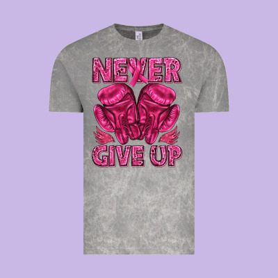 Never Give Up Cancer Vintage Tee Designed By Texasbilliewilder