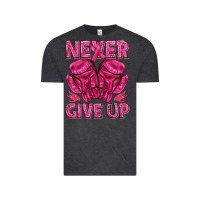 Vintage Black never give up cancer Vintage Tee - texasbilliewilder