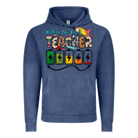 Vintage Denim battery life of a teacher Vintage Hoodie - Zillion Design Studio