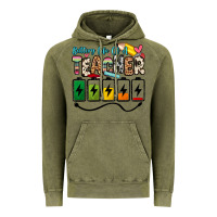 Vintage Olive battery life of a teacher Vintage Hoodie - Zillion Design Studio