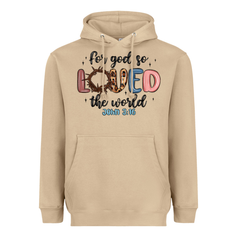 For God So Loved The World Heavyweight Hoodie by MaliasSmallBusiness | Teevron
