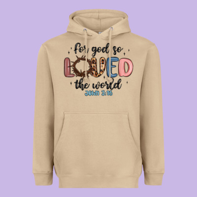 For God So Loved The World Heavyweight Hoodie Designed By Maliassmallbusiness