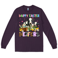 Plum happy easter heifer's Long Sleeve Tee - AdoDesignShop