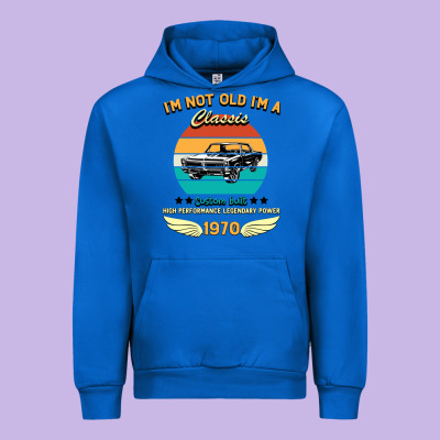 Vintage 50th Birthday I'm Not Old I'm A Classic Born In 1970 Urban Hoodie Designed By Bettercallsaul