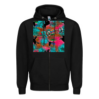 Black western rodeo seamless Zipper Hoodie - Artiststas