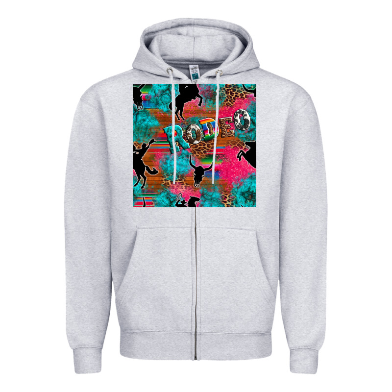 Western Rodeo Seamless Zipper Hoodie by Artiststas | Teevron