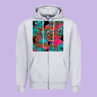 Western Rodeo Seamless Zipper Hoodie Designed By Artiststas