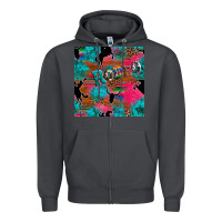 Smoke western rodeo seamless Zipper Hoodie - Artiststas