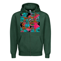 Sports Green western rodeo seamless Zipper Hoodie - Artiststas
