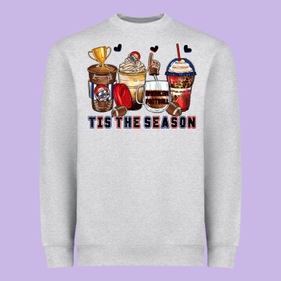 Tis' The Season American Football Coffee Cups Heavyweight Sweatshirt Designed By Zillion Design Studio