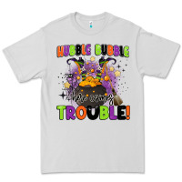 Dove Grey kids halloween hubble bubble here comes trouble Premium Tee - BarkalooDesign