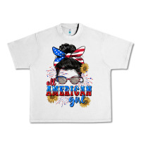 Lunar Rock All American girl 4th of July Urban Heavy Tee - CowGirlArtShop
