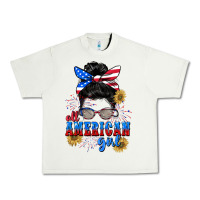 Pistachio All American girl 4th of July Urban Heavy Tee - CowGirlArtShop