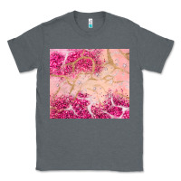 Charcoal Heather pink glitter Classic Tee - JahusDesignShop