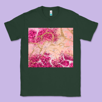 Pink Glitter Classic Tee Designed By Jahusdesignshop