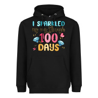 Black i sparkled my way through 100 days Heavyweight Hoodie - MaliasSmallBusiness